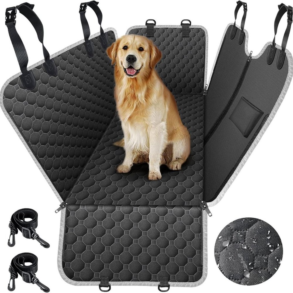 Car Seat Cover for Back Seat, Waterproof Car Seat Protector for Dogs with Side